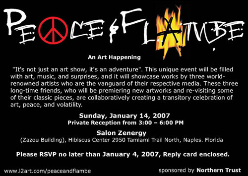 Peace and Flambe -  Print Naples Florida, naples print design,art, fashion,IMAGUN